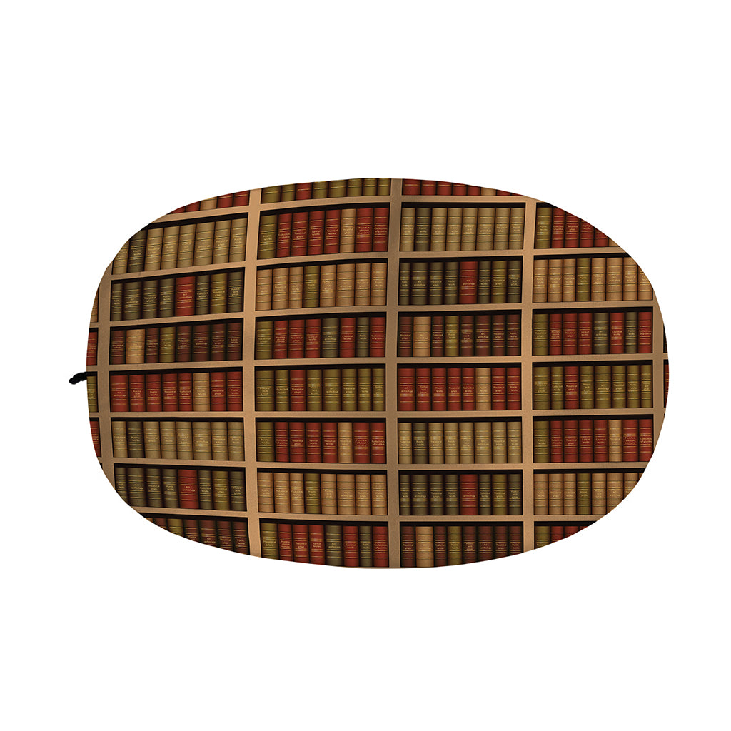 Vintage Bookshelf Pattern Print Car Side Mirror Covers