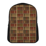 Vintage Bookshelf Pattern Print Casual Backpack