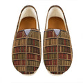Vintage Bookshelf Pattern Print Casual Shoes