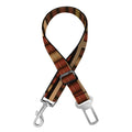 Vintage Bookshelf Pattern Print Dog Seat Belt