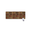 Vintage Bookshelf Pattern Print Extended Mouse Pad