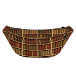 Vintage Bookshelf Pattern Print Fanny Pack