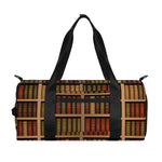 Vintage Bookshelf Pattern Print Gym Bag