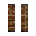Vintage Bookshelf Pattern Print Handle Covers