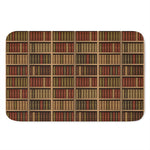 Vintage Bookshelf Pattern Print Indoor Door Mat