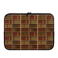 Vintage Bookshelf Pattern Print Laptop Sleeve