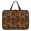 Vintage Bookshelf Pattern Print Laptop Sleeve With Handle