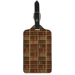 Vintage Bookshelf Pattern Print Luggage Tag