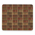 Vintage Bookshelf Pattern Print Mouse Pad