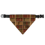 Vintage Bookshelf Pattern Print Over The Collar Dog Bandana