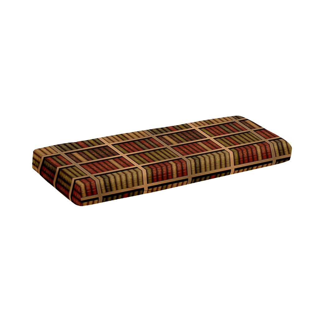 Vintage Bookshelf Pattern Print Piano Keyboard Cover