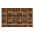 Vintage Bookshelf Pattern Print Polyester Doormat