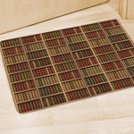 Vintage Bookshelf Pattern Print Polyester Doormat