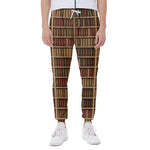 Vintage Bookshelf Pattern Print Scuba Joggers