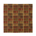 Vintage Bookshelf Pattern Print Silk Bandana