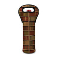 Vintage Bookshelf Pattern Print Single Neoprene Wine Tote