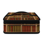 Vintage Bookshelf Pattern Print Small Lunch Bag