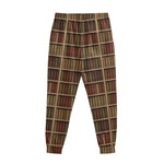 Vintage Bookshelf Pattern Print Sweatpants