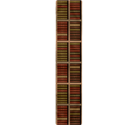 Vintage Bookshelf Pattern Print Table Runner