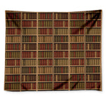 Vintage Bookshelf Pattern Print Tapestry