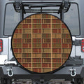 Vintage Bookshelf Pattern Print Tire Cover