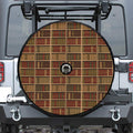Vintage Bookshelf Pattern Print Tire Cover With Camera Hole