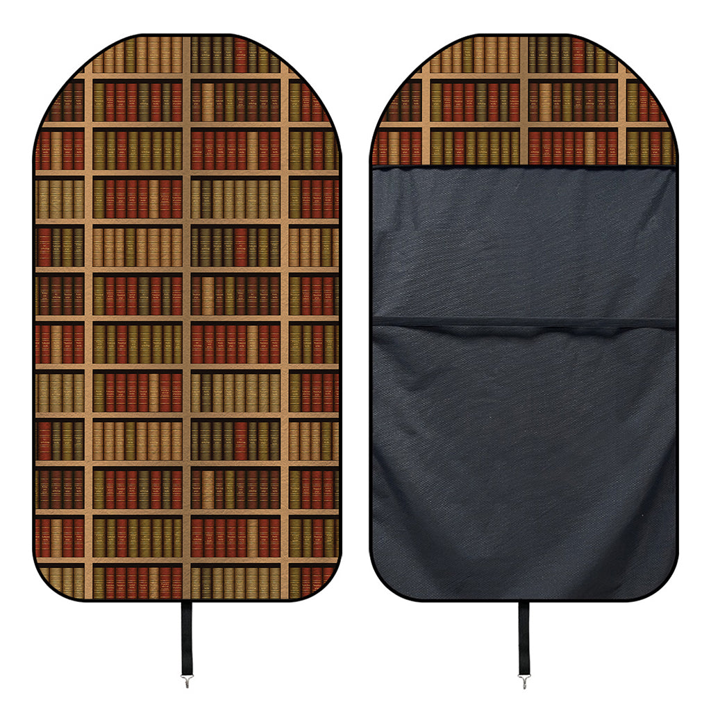 Vintage Bookshelf Pattern Print Waterproof Car Seat Cover