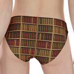Vintage Bookshelf Pattern Print Women's Panties