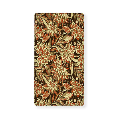 Vintage Brown Bohemian Floral Print Baby Crib Sheet