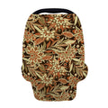 Vintage Brown Bohemian Floral Print Baby Seat Cover