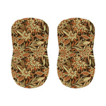 Vintage Brown Bohemian Floral Print Bar Stool Covers