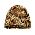 Vintage Brown Bohemian Floral Print Beanie