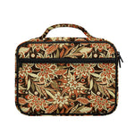 Vintage Brown Bohemian Floral Print Briefcase Bible Bag