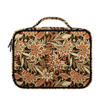 Vintage Brown Bohemian Floral Print Briefcase Bible Bag
