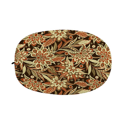 Vintage Brown Bohemian Floral Print Car Side Mirror Covers