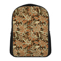 Vintage Brown Bohemian Floral Print Casual Backpack