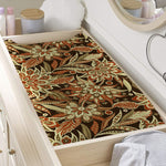 Vintage Brown Bohemian Floral Print Changing Pad Cover