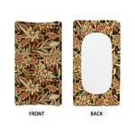 Vintage Brown Bohemian Floral Print Changing Pad Cover
