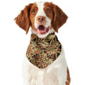 Vintage Brown Bohemian Floral Print Dog Bandana