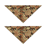 Vintage Brown Bohemian Floral Print Dog Bandana