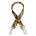 Vintage Brown Bohemian Floral Print Dog Seat Belt