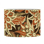 Vintage Brown Bohemian Floral Print Drum Lamp Shade
