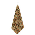 Vintage Brown Bohemian Floral Print Hand Towel