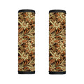 Vintage Brown Bohemian Floral Print Handle Covers