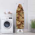 Vintage Brown Bohemian Floral Print Ironing Board Cover