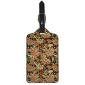 Vintage Brown Bohemian Floral Print Luggage Tag