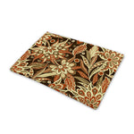 Vintage Brown Bohemian Floral Print Pet Cooling Mat Cover