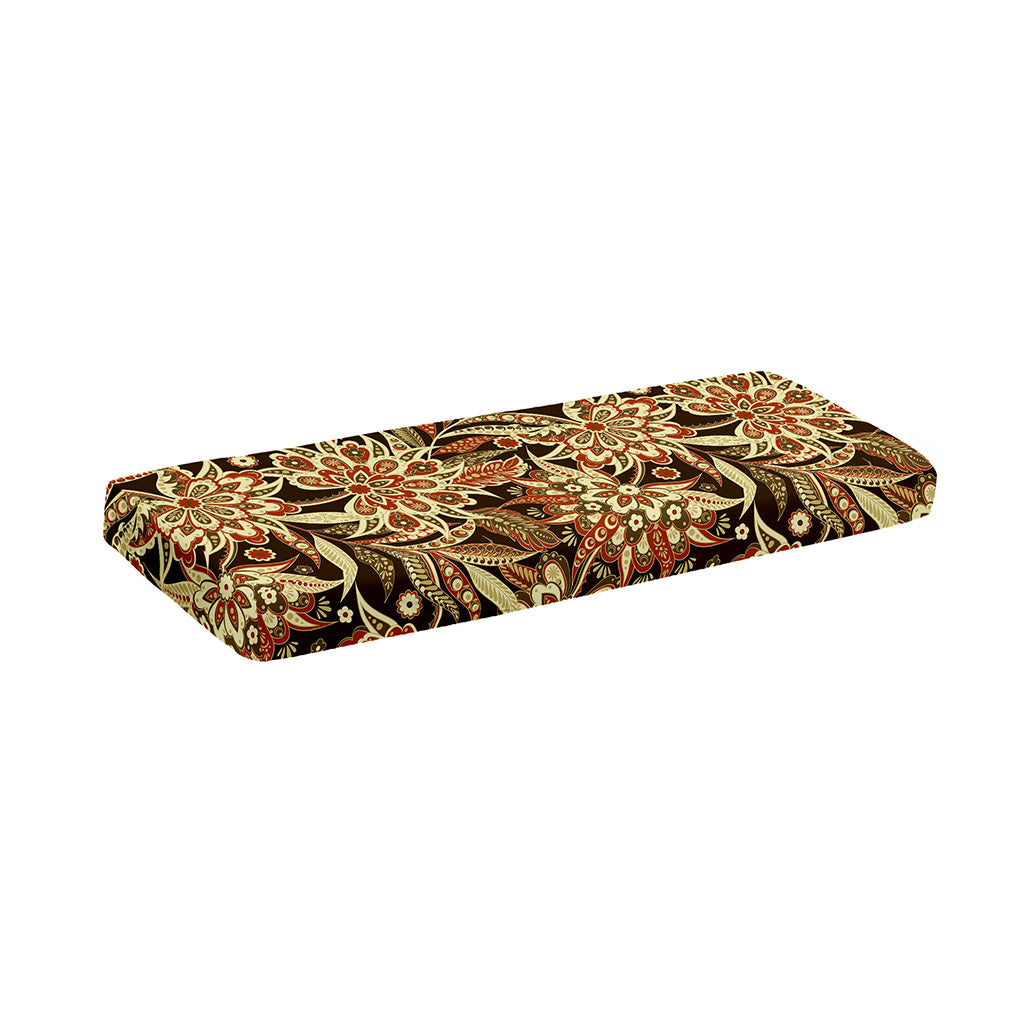 Vintage Brown Bohemian Floral Print Piano Keyboard Cover