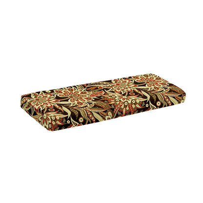 Vintage Brown Bohemian Floral Print Piano Keyboard Cover