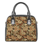 Vintage Brown Bohemian Floral Print Shoulder Handbag